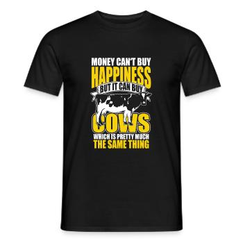Cows Cow Farmer Farm Farmer Farmer Farm - Men's T-Shirt - black - Front - AI Model Male 178 light (178cm)