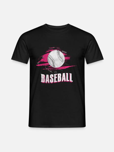 Baseball Baseball-Spieler Baseballmannschaft - Männer T-Shirt - Schwarz