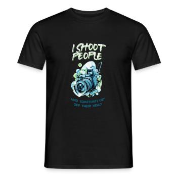 Photographe de photographie - T-shirt homme - noir - Devant - AI Model Male 178 light (178cm)