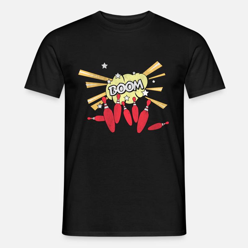 Boule de bowling bowling bowling grève de bowling - T-shirt homme - noir