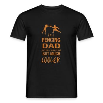 Fencing Dad Fechten - Männer T-Shirt - Schwarz - Vorne - AI Model Male 178 light (178cm)