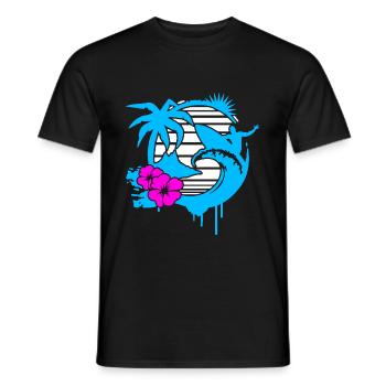 Surfeurs - T-shirt homme - noir - Devant - AI Model Male 178 light (178cm)
