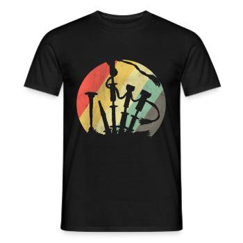 Dudelsack - Männer T-Shirt - Schwarz - Vorne - AI Model Male 178 light (178cm)