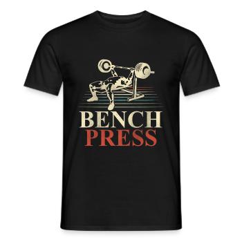 Bench Press Fitness Weight Bench Weight Training - Men's T-Shirt - black - Front - AI Model Male 178 light (178cm)