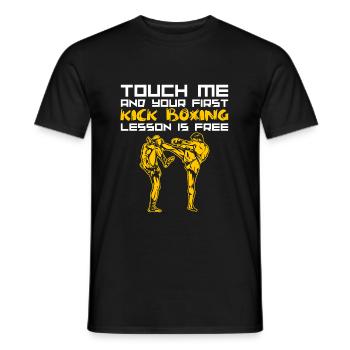 Kickboxing Kickboxer - Men's T-Shirt - black - Front - AI Model Male 178 light (178cm)