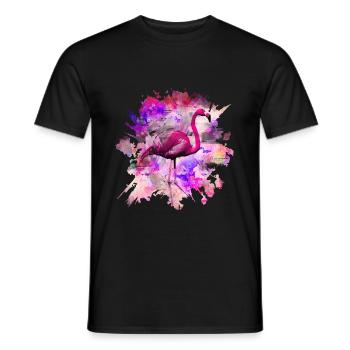 Pink flamingo - Men's T-Shirt - black - Front - AI Model Male 178 light (178cm)