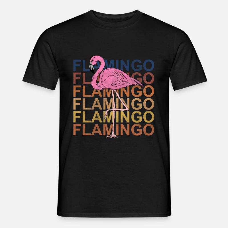 Flamingo - Männer T-Shirt - Schwarz