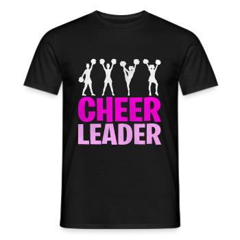 Cheerleader cheerleading - Men's T-Shirt - black - Front - AI Model Male 178 light (178cm)