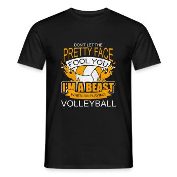Volley-ball volley-ball volley-ball équipe de volley-ball - T-shirt homme - noir - Devant - AI Model Male 178 light (178cm)