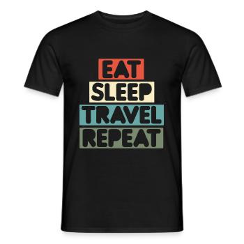 Urlauber Reisender - Männer T-Shirt - Schwarz - Vorne - AI Model Male 178 light (178cm)