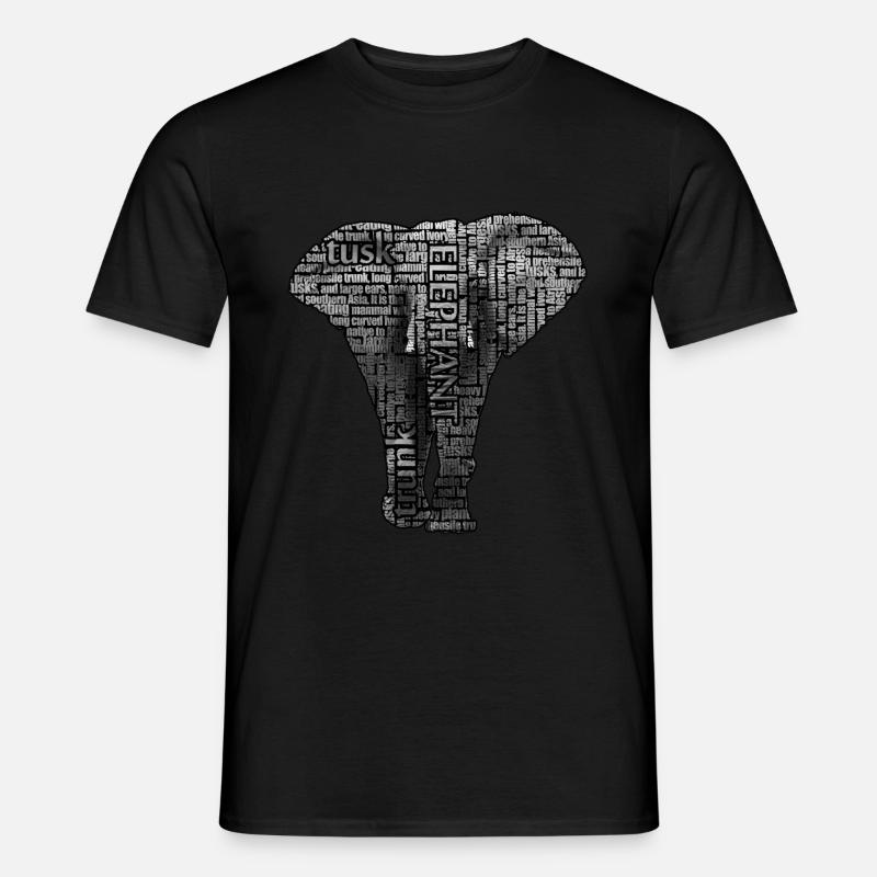 Elefant - Männer T-Shirt - Schwarz