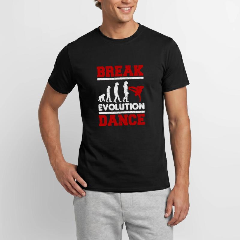 Breakdancing Evolution Breakdance BBoy Tänzer Männer T-Shirt