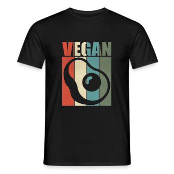 Vegan vegan vegan - Men's T-Shirt - black - Front - AI Model Male 178 light (178cm)