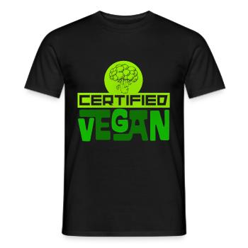 Vegan vegan vegan - Men's T-Shirt - black - Front - AI Model Male 178 light (178cm)