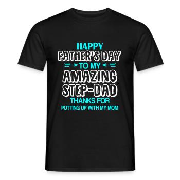 stepfather - Men's T-Shirt - black - Front - AI Model Male 178 light (178cm)