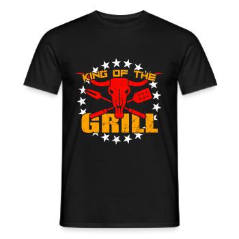 Grillkönig - Men's T-Shirt - black - Front - AI Model Male 178 light (178cm)
