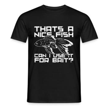 Angeln - Männer T-Shirt - Schwarz - Vorne - AI Model Male 178 light (178cm)