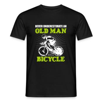 Mountain Bike Bike Cycling Bike - Men's T-Shirt - black - Front - AI Model Male 178 light (178cm)