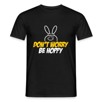 Rabbit Rabbit Be Hoppy Cute - Men's T-Shirt - black - Front - AI Model Male 178 light (178cm)