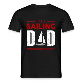Segelschiff Segelbott Segeln Dad Segelsport - Männer T-Shirt - Schwarz - Vorne - AI Model Male 178 light (178cm)