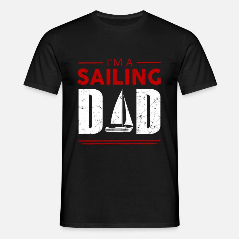 Barca a vela Barca a vela Vela Papà Vela - Maglietta da uomo - nero