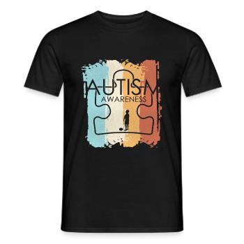 Autism Autism Awareness Day Autist - Men's T-Shirt - black - Front - AI Model Male 178 light (178cm)