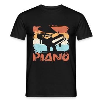 Piano Pianist Klavier Musikschule Musiker - Männer T-Shirt - Schwarz - Vorne - AI Model Male 178 light (178cm)