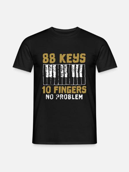 Piano piano - T-shirt herr - svart