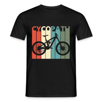 Bicycle Bike Biking Mountain Bike Mountain Biker - Men's T-Shirt - black - Front - AI Model Male 178 light (178cm)