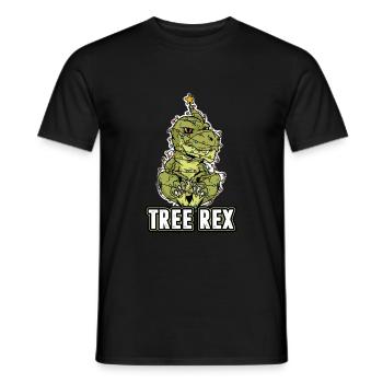 Tree Rex Weihnachten Weihnachtsbaum - Männer T-Shirt - Schwarz - Vorne - AI Model Male 178 light (178cm)