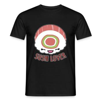 Sushis - T-shirt homme - noir - Devant - AI Model Male 178 light (178cm)