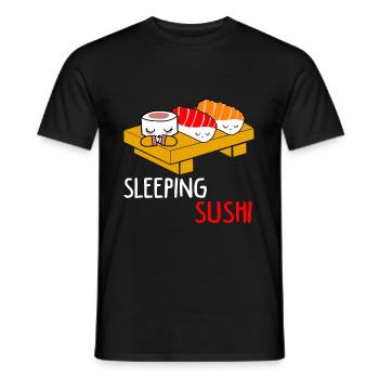 Sushis - T-shirt homme - noir - Devant - AI Model Male 178 light (178cm)