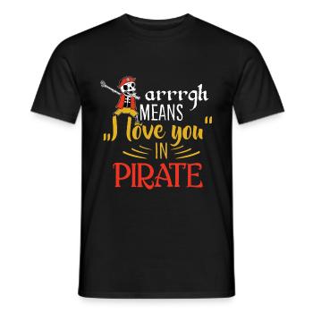 Dabbing pirate piracy pirate head pirate skull - Men's T-Shirt - black - Front - AI Model Male 178 light (178cm)