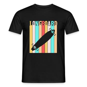longboard - T-shirt homme - noir - Devant - AI Model Male 178 light (178cm)