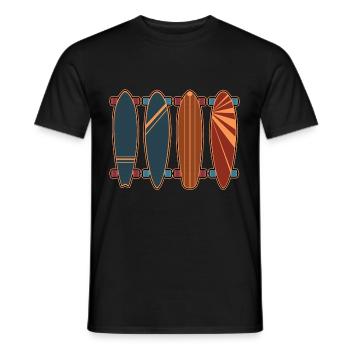 longboard - T-shirt homme - noir - Devant - AI Model Male 178 light (178cm)
