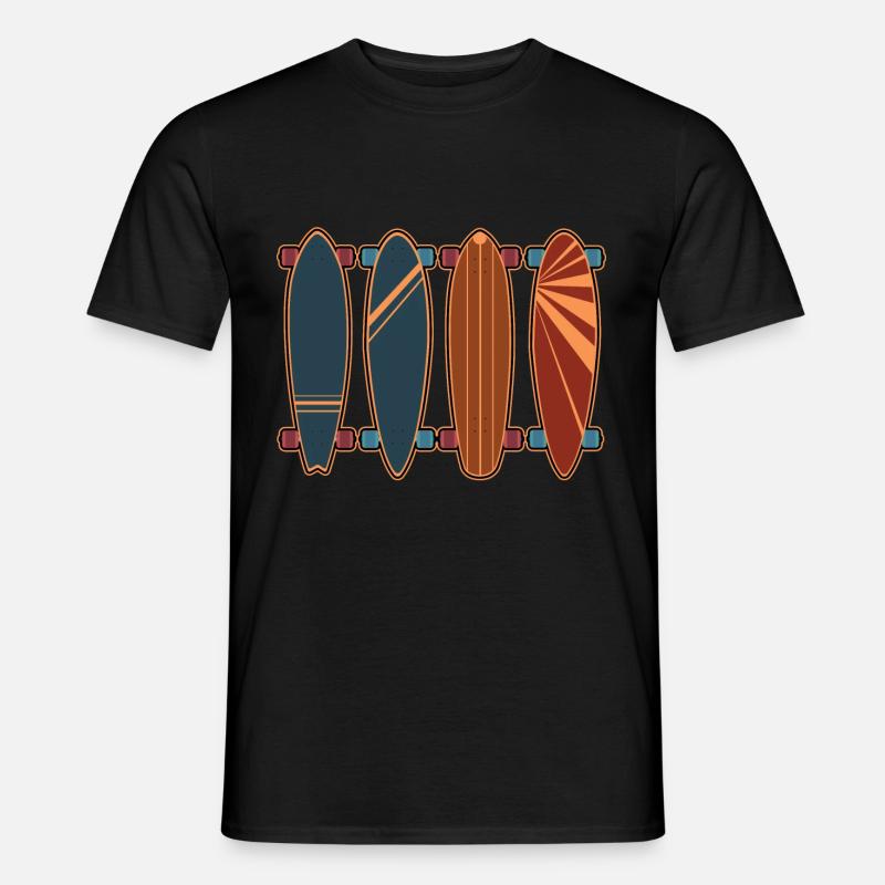Longboard - Männer T-Shirt - Schwarz