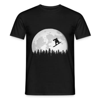 Snowboard Moon Snowboard Sports d'hiver - T-shirt homme - noir - Devant - AI Model Male 178 light (178cm)
