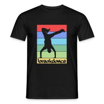 Breakdance Breakdancing - Men's T-Shirt - black - Front - AI Model Male 178 light (178cm)