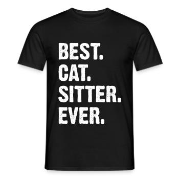 Best Cat Sitter Ever - Männer T-Shirt - Schwarz - Vorne - AI Model Male 178 light (178cm)