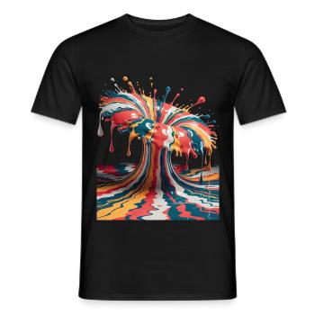 Rainbow Color Explosion - Men's T-Shirt - black - Front - AI Model Male 178 light (178cm)