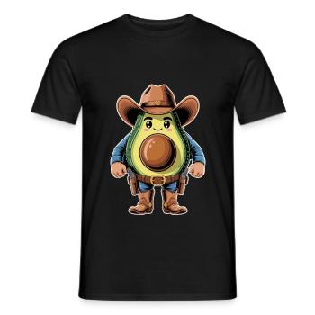 Avocado Cowboy - Männer T-Shirt - Schwarz - Vorne - AI Model Male 178 light (178cm)