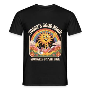 Die heutige Gute Laune Gesponsert von Punk Rock - Männer T-Shirt - Schwarz - Vorne - AI Model Male 178 light (178cm)