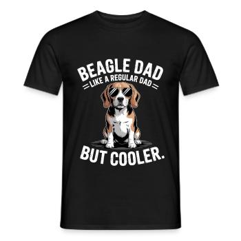 Beagle Dad Like A Regular Dad But Cooler - Men's T-Shirt - black - Front - AI Model Male 178 light (178cm)