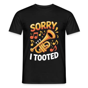Trumpet Sorry I Tooted - Men's T-Shirt - black - Front - AI Model Male 178 light (178cm)