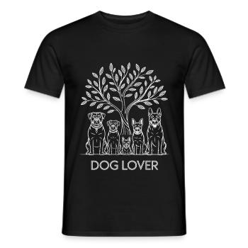 Hundefreund - Männer T-Shirt - Schwarz - Vorne - AI Model Male 178 light (178cm)