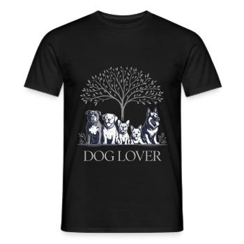 Dog Lover - Men's T-Shirt - black - Front - AI Model Male 178 light (178cm)