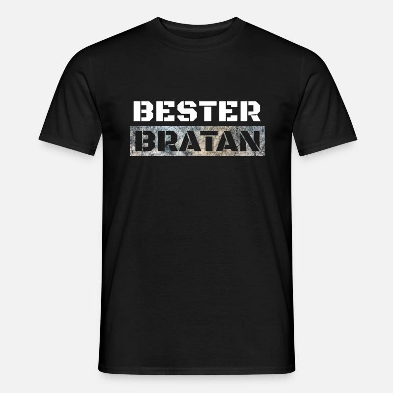 Bester Bratan Bruder Kumpel Digga - Männer T-Shirt - Schwarz