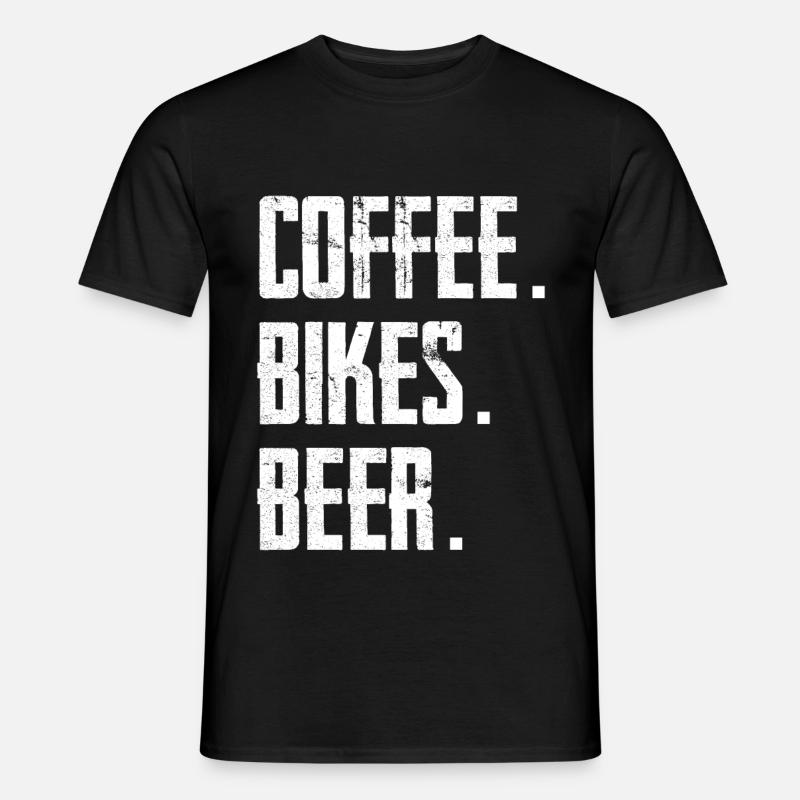 Coffee Bikes Beer - Männer T-Shirt - Schwarz