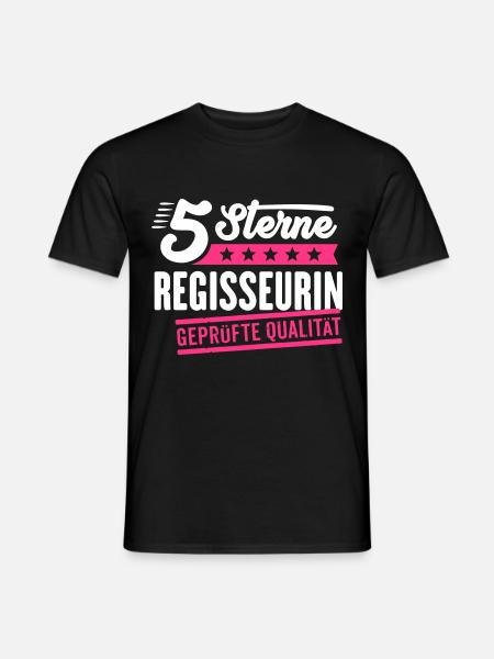 5Sterne Regisseurin - Männer T-Shirt - Schwarz