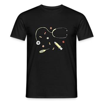 Médecin - T-shirt homme - noir - Devant - AI Model Male 178 light (178cm)